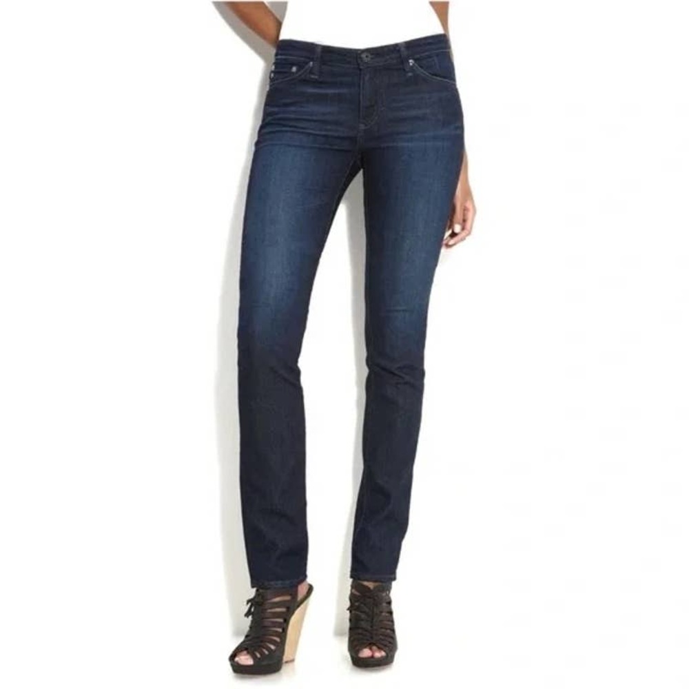AG Adriano Goldschmied Womens Blue Denim The Stevie Slim Straight Jeans Size 25